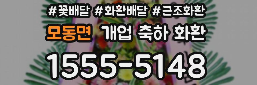 모동면 개업 축하 화환