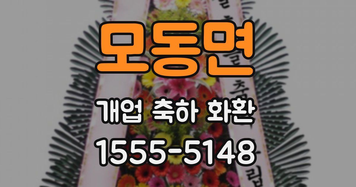 모동면 개업 축하 화환