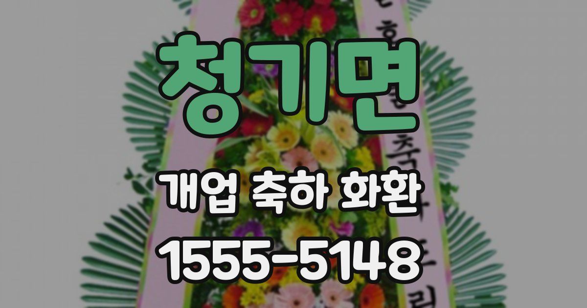 청기면 개업 축하 화환