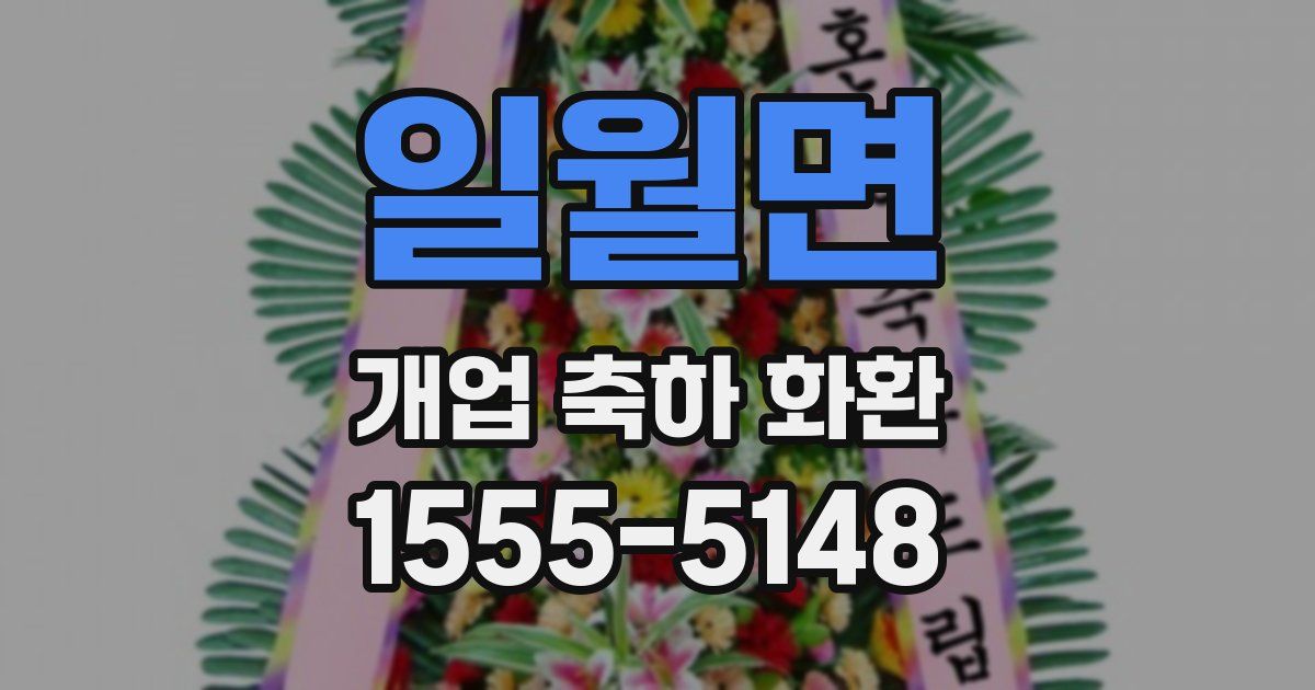 일월면 개업 축하 화환