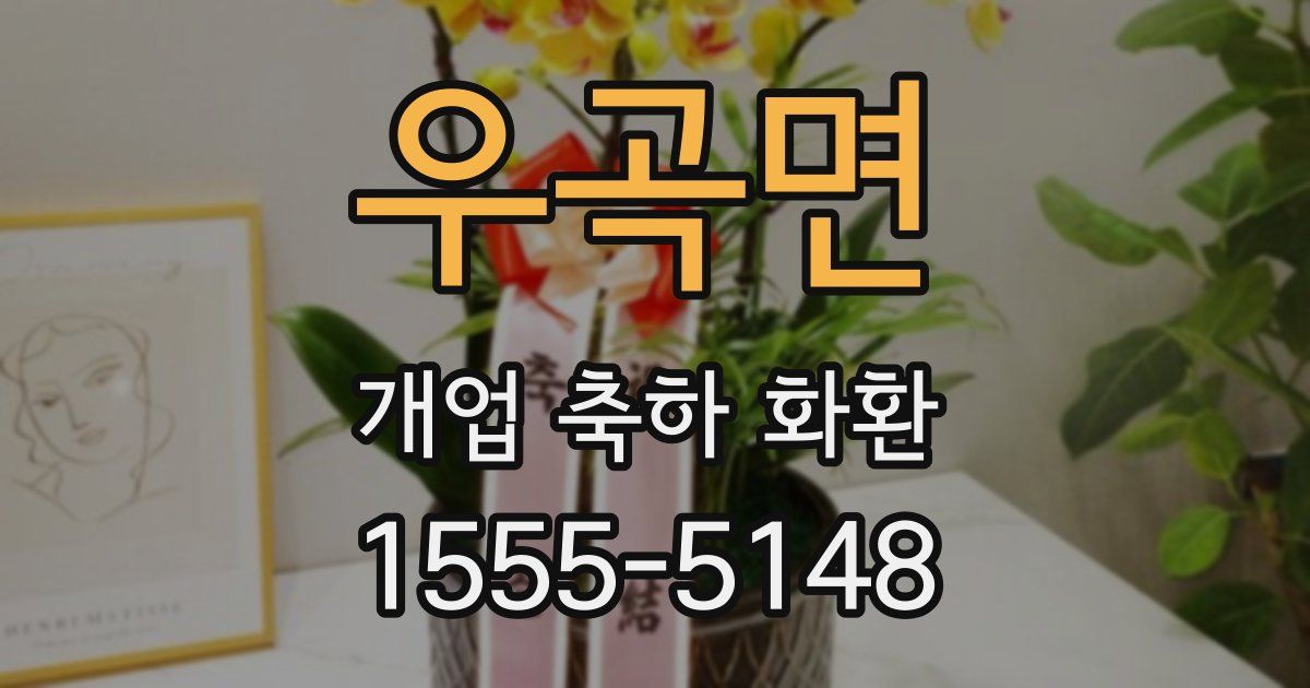 우곡면 개업 축하 화환