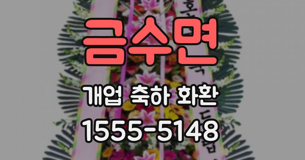 금수면 개업 축하 화환