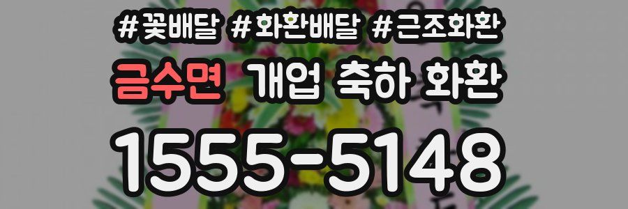 금수면 개업 축하 화환