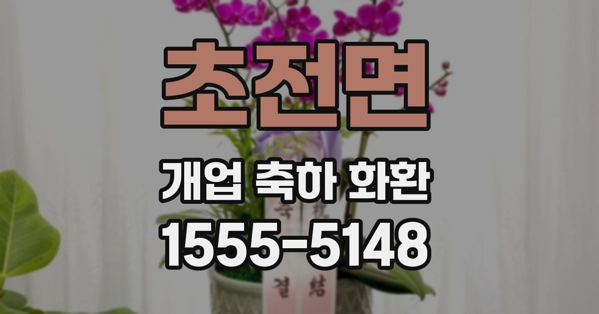 초전면 개업 축하 화환