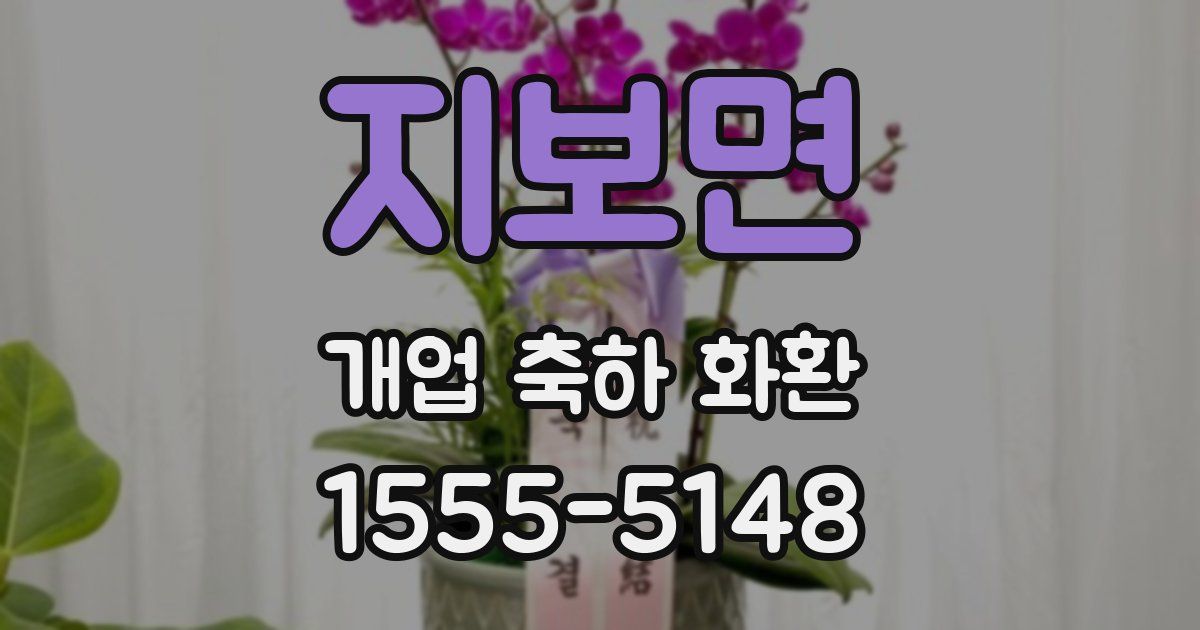 지보면 개업 축하 화환