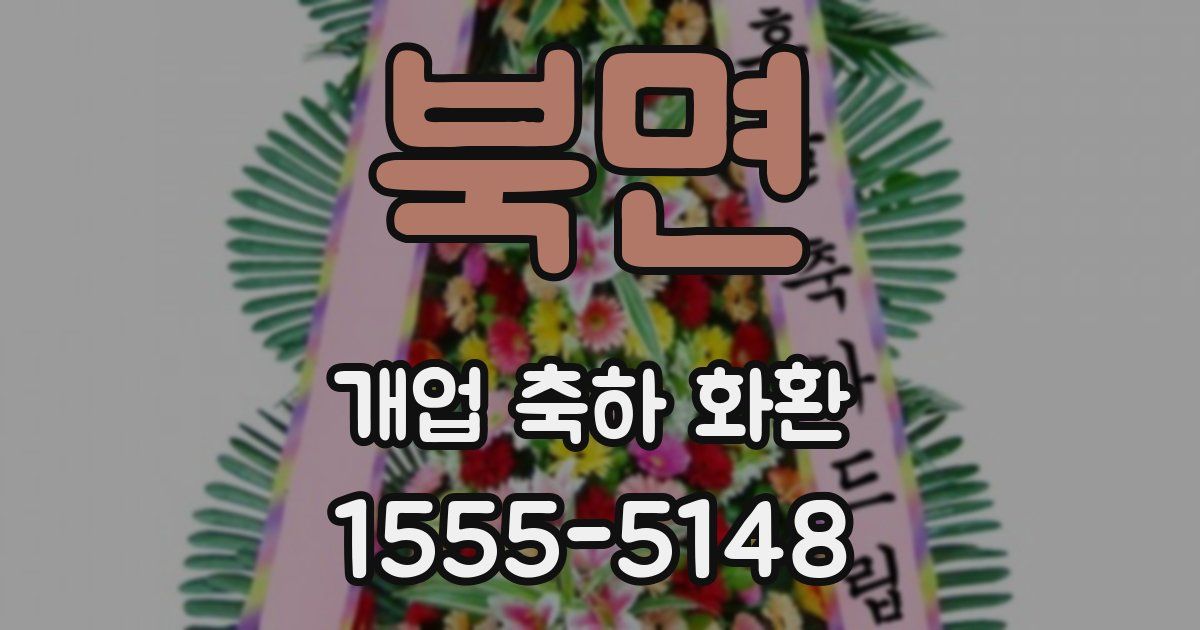 북면 개업 축하 화환