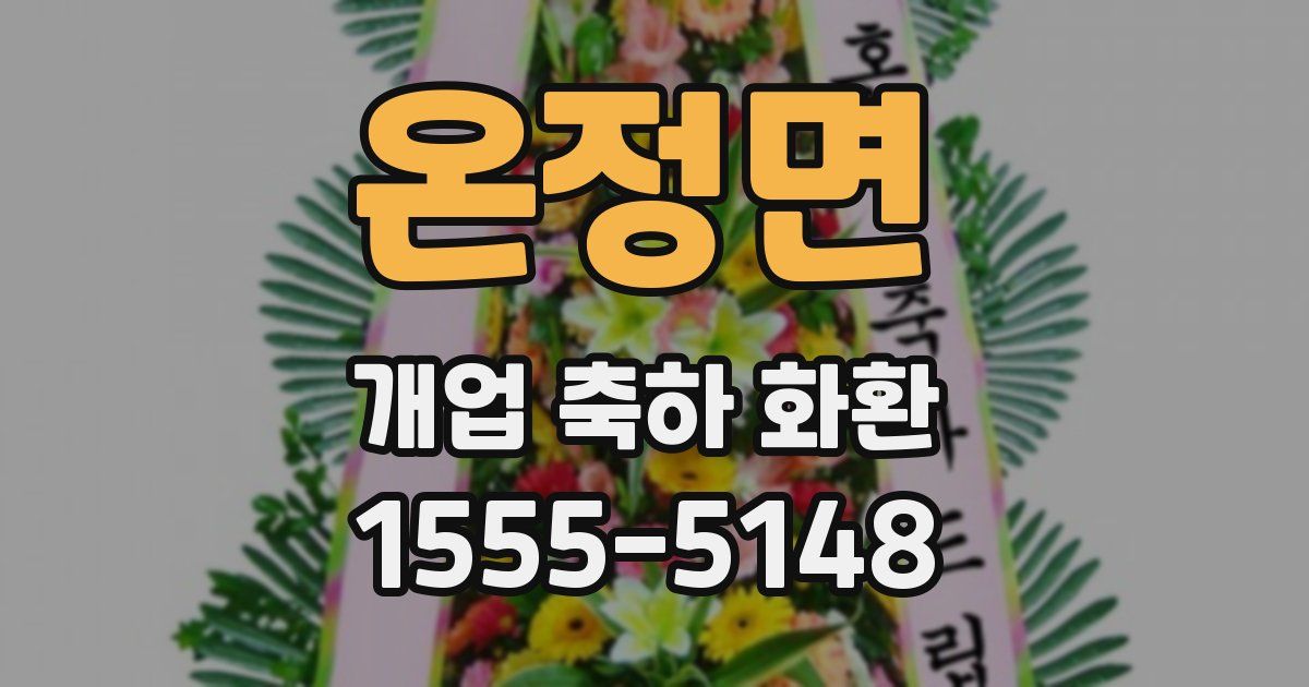 온정면 개업 축하 화환