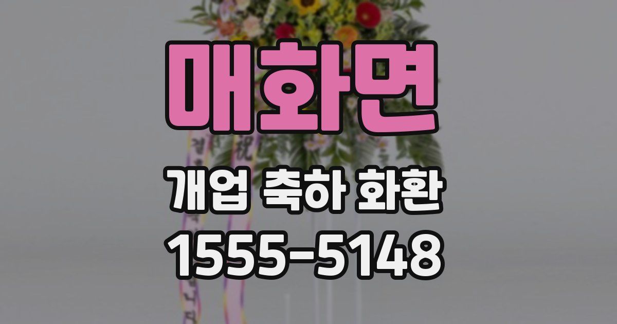 매화면 개업 축하 화환