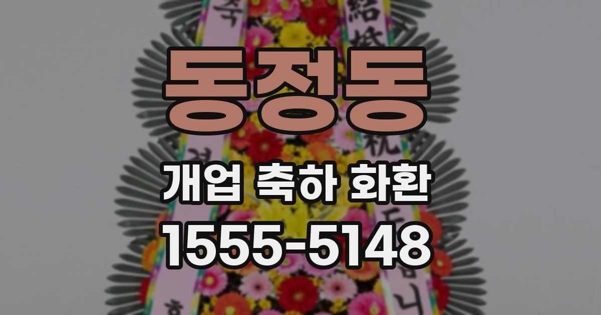 동정동 개업 축하 화환