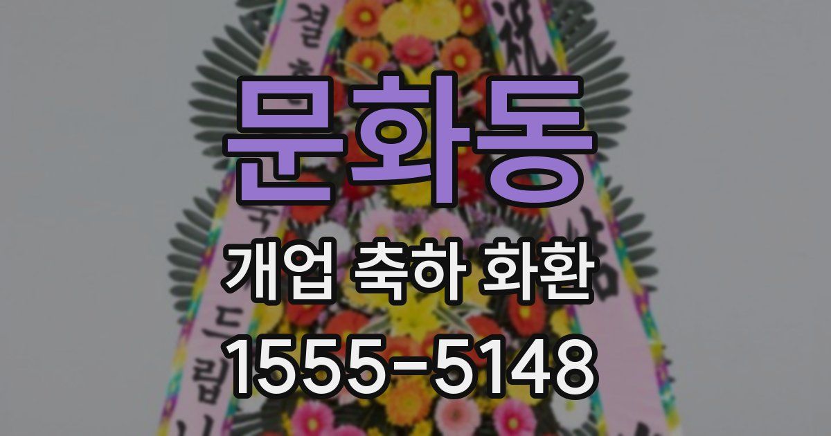문화동 개업 축하 화환