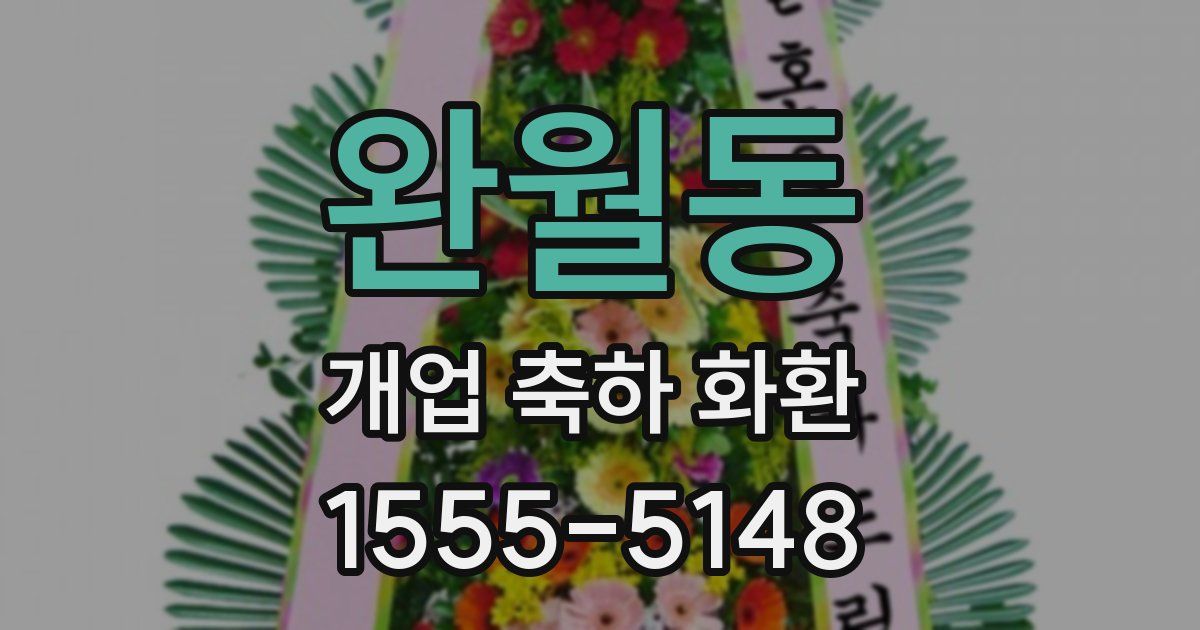 완월동 개업 축하 화환