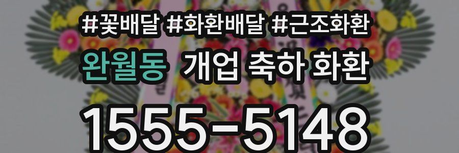 완월동 개업 축하 화환