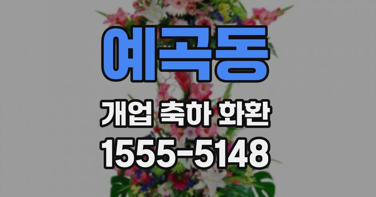 예곡동 개업 축하 화환