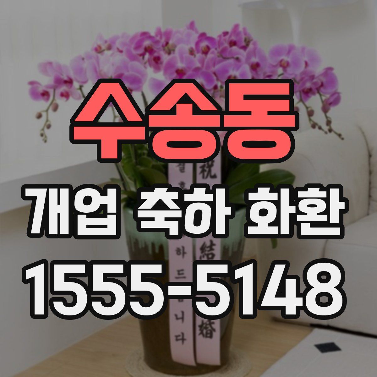 수송동 개업 축하 화환
