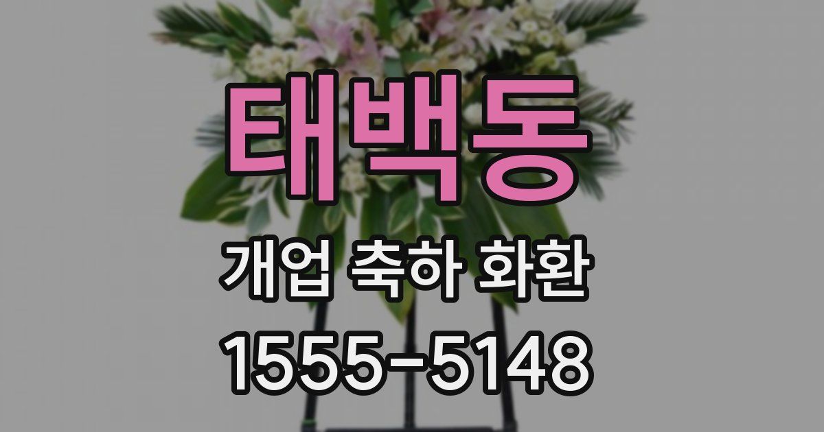 태백동 개업 축하 화환