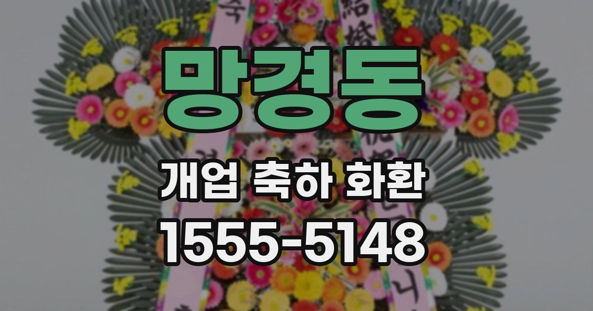 망경동 개업 축하 화환