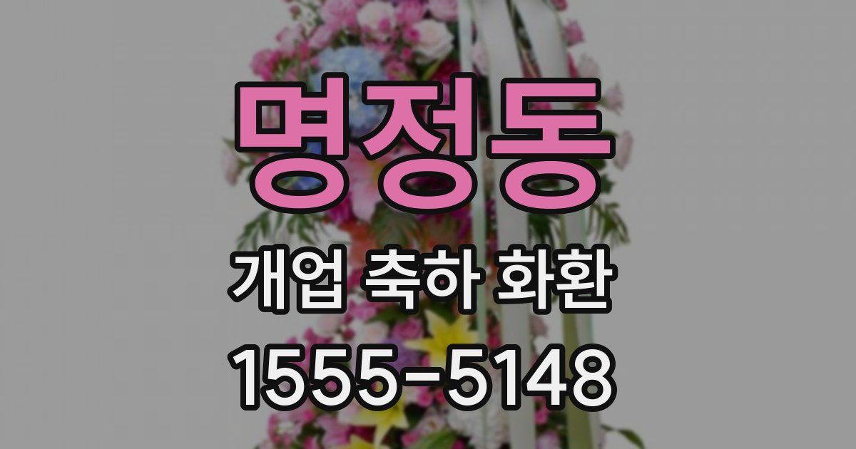 명정동 개업 축하 화환