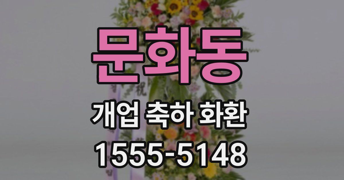 문화동 개업 축하 화환