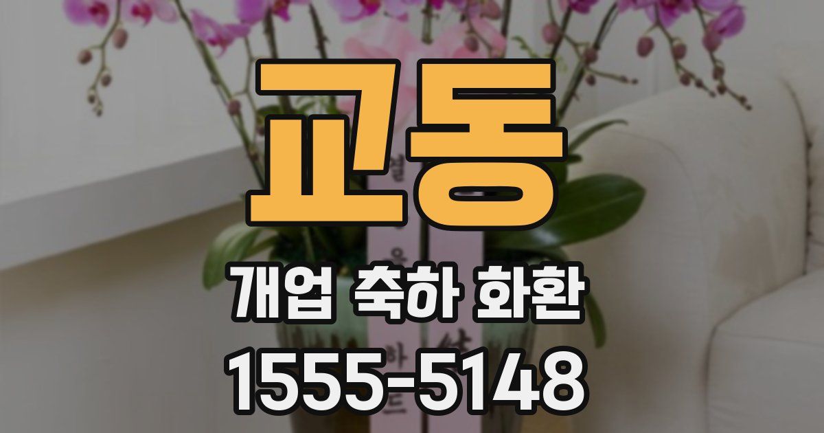 교동 개업 축하 화환