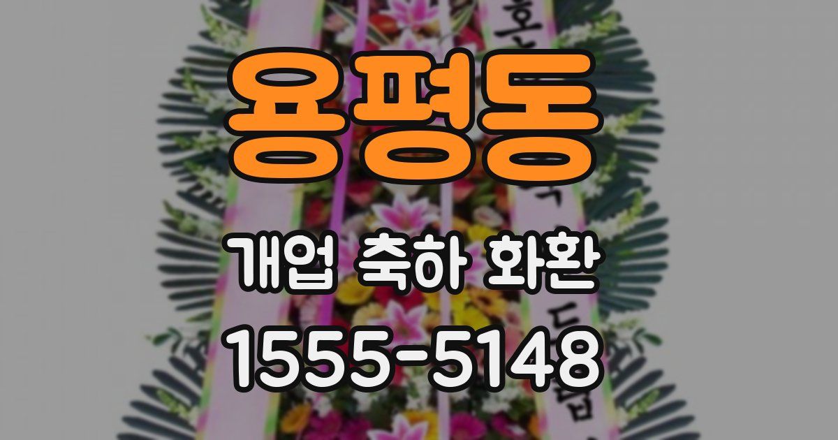 용평동 개업 축하 화환