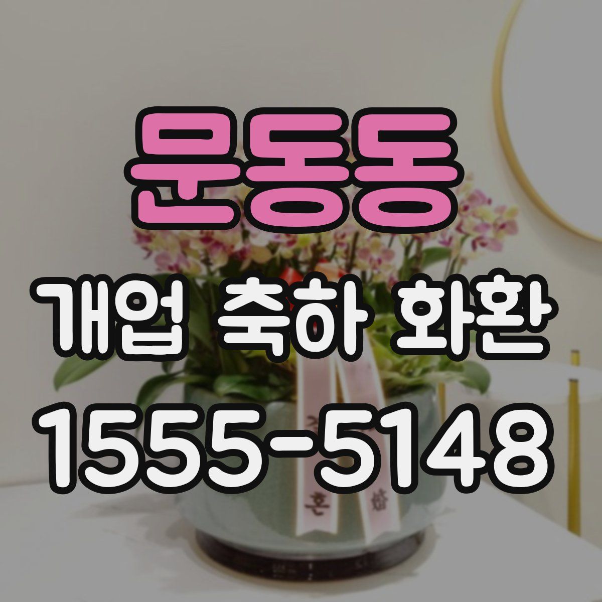 문동동 개업 축하 화환
