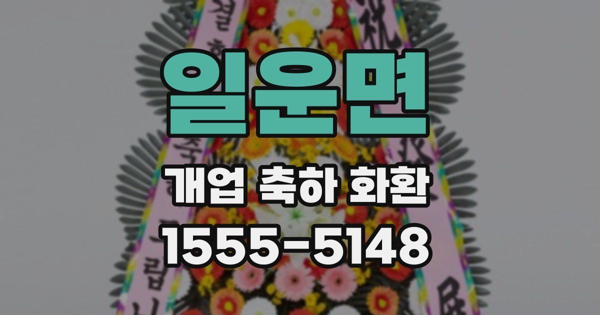 일운면 개업 축하 화환