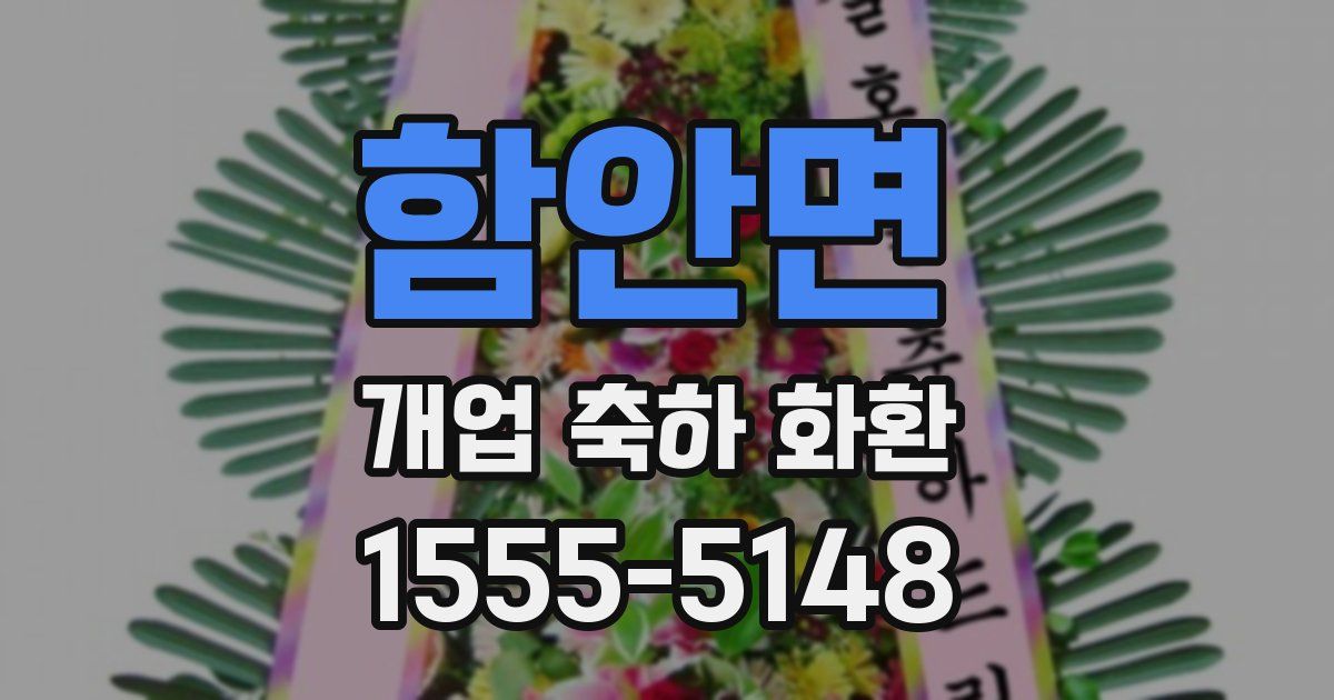 함안면 개업 축하 화환