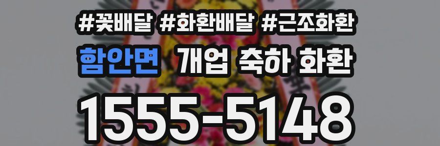 함안면 개업 축하 화환