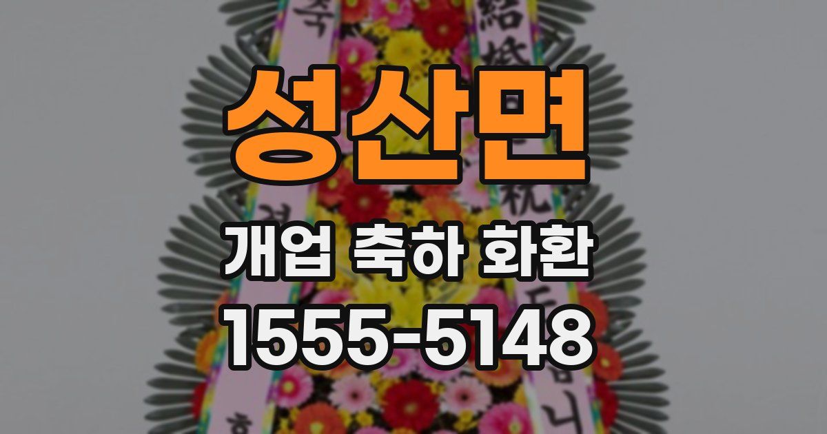 성산면 개업 축하 화환