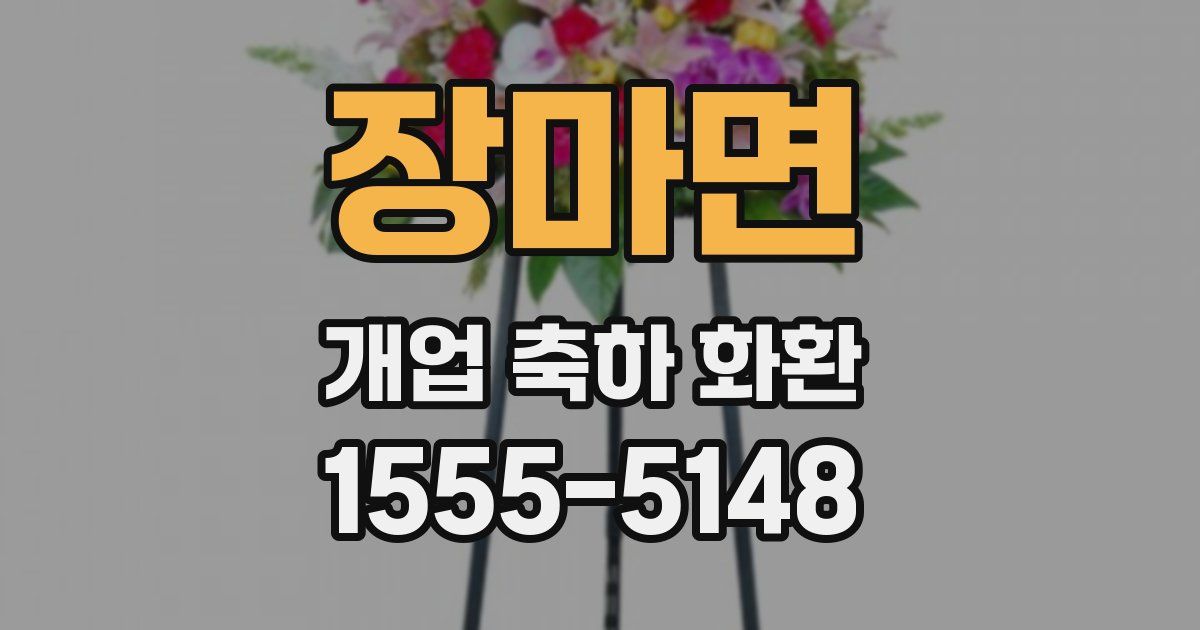 장마면 개업 축하 화환