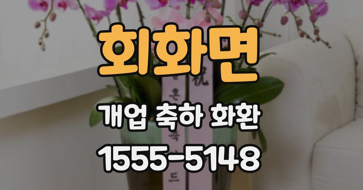 회화면 개업 축하 화환