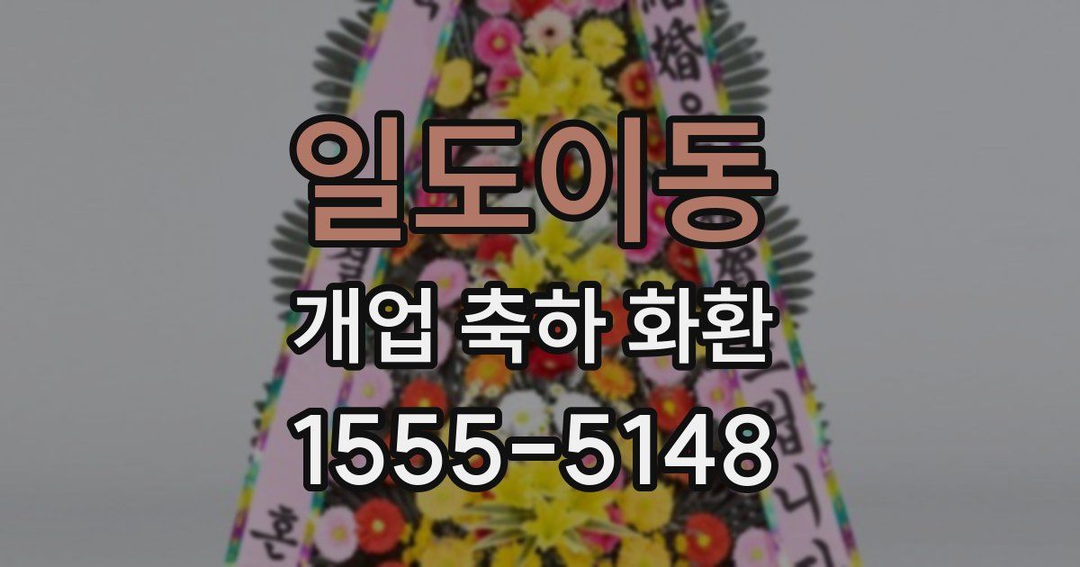 일도이동 개업 축하 화환