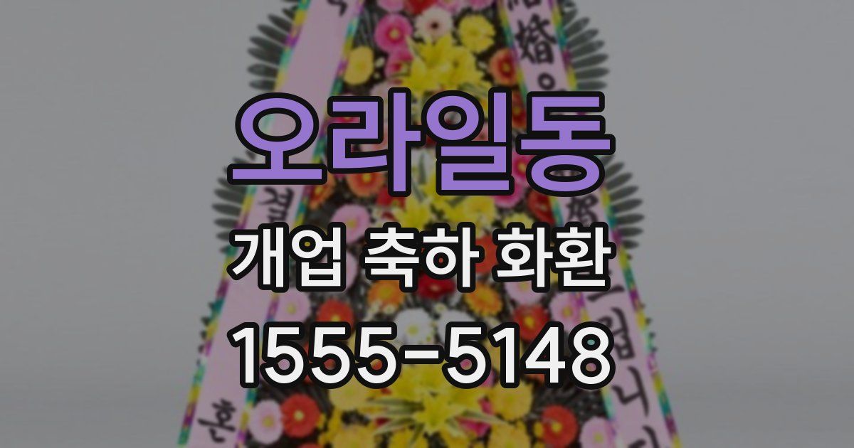오라일동 개업 축하 화환