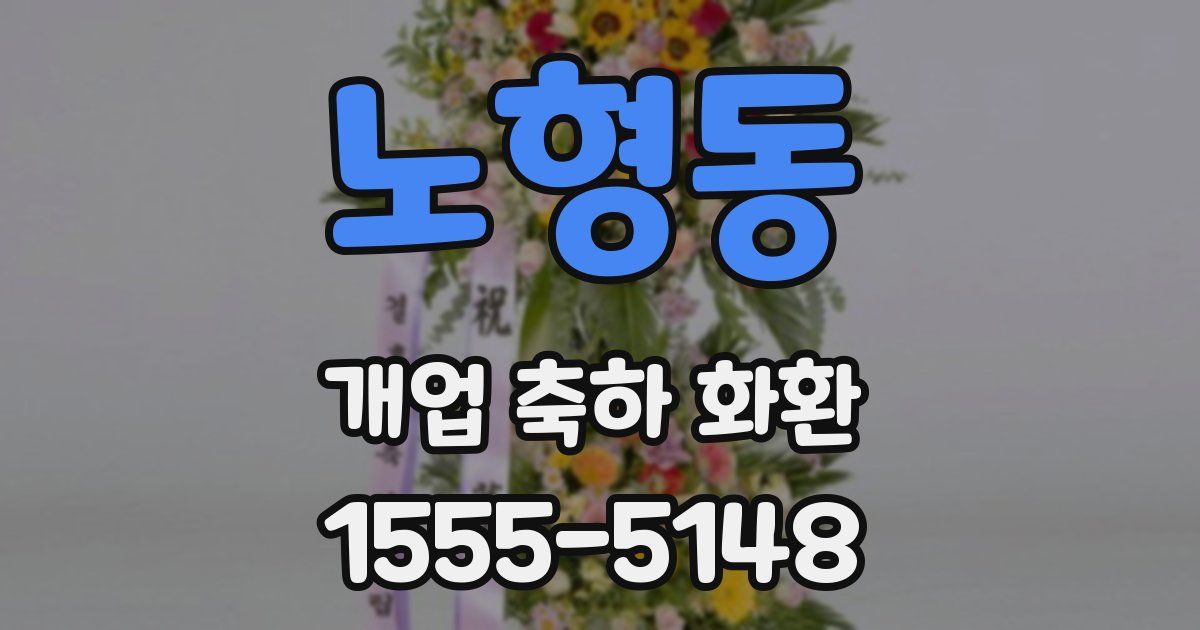노형동 개업 축하 화환
