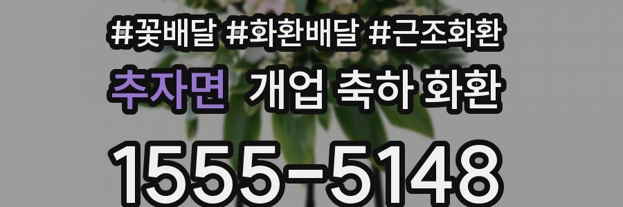 추자면 개업 축하 화환