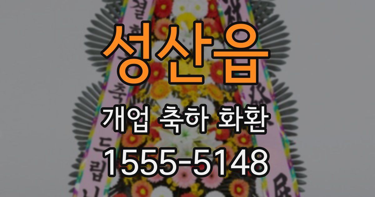 성산읍 개업 축하 화환
