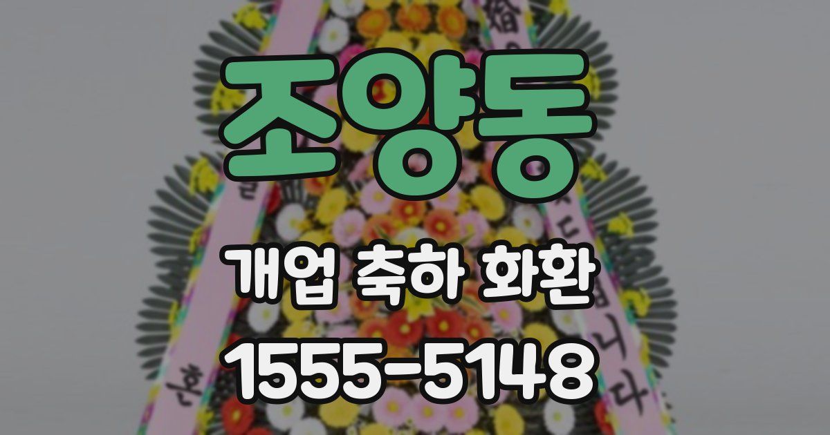 조양동 개업 축하 화환