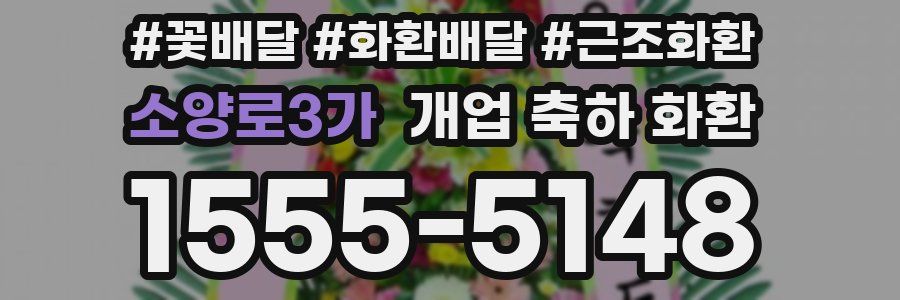 소양로3가 개업 축하 화환