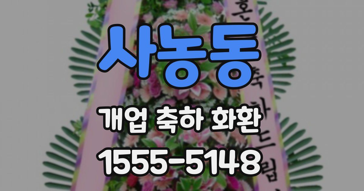 사농동 개업 축하 화환