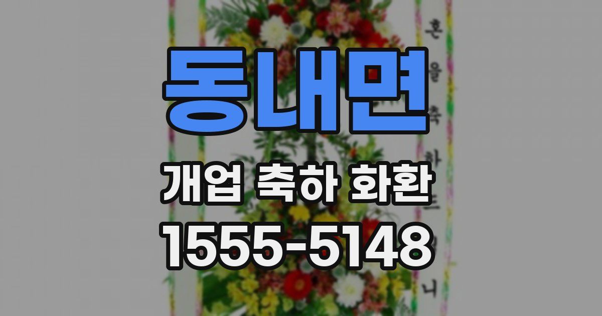 동내면 개업 축하 화환