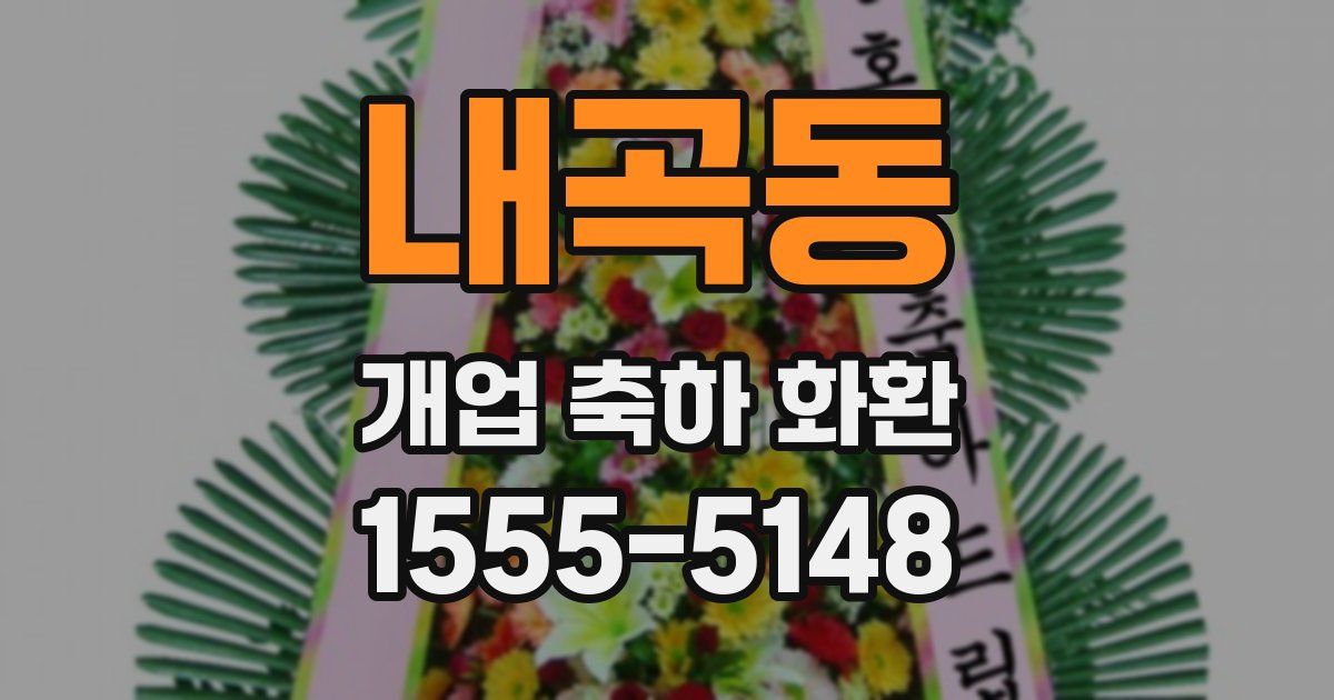 내곡동 개업 축하 화환