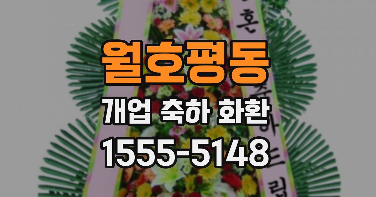 월호평동 개업 축하 화환