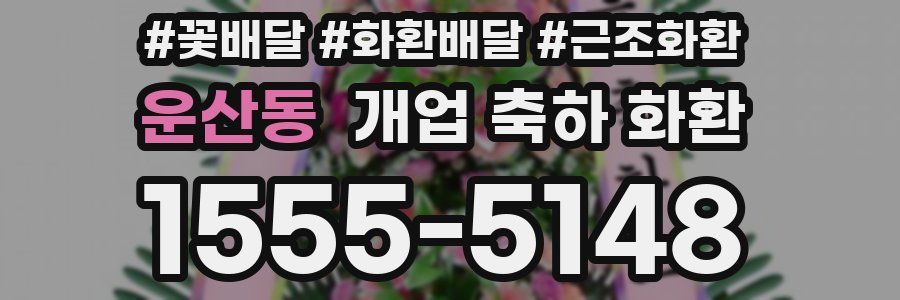 운산동 개업 축하 화환