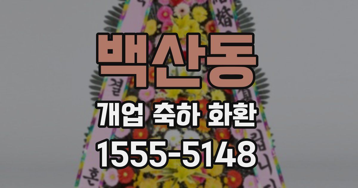 백산동 개업 축하 화환