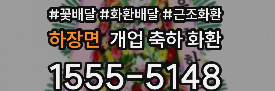 하장면 개업 축하 화환