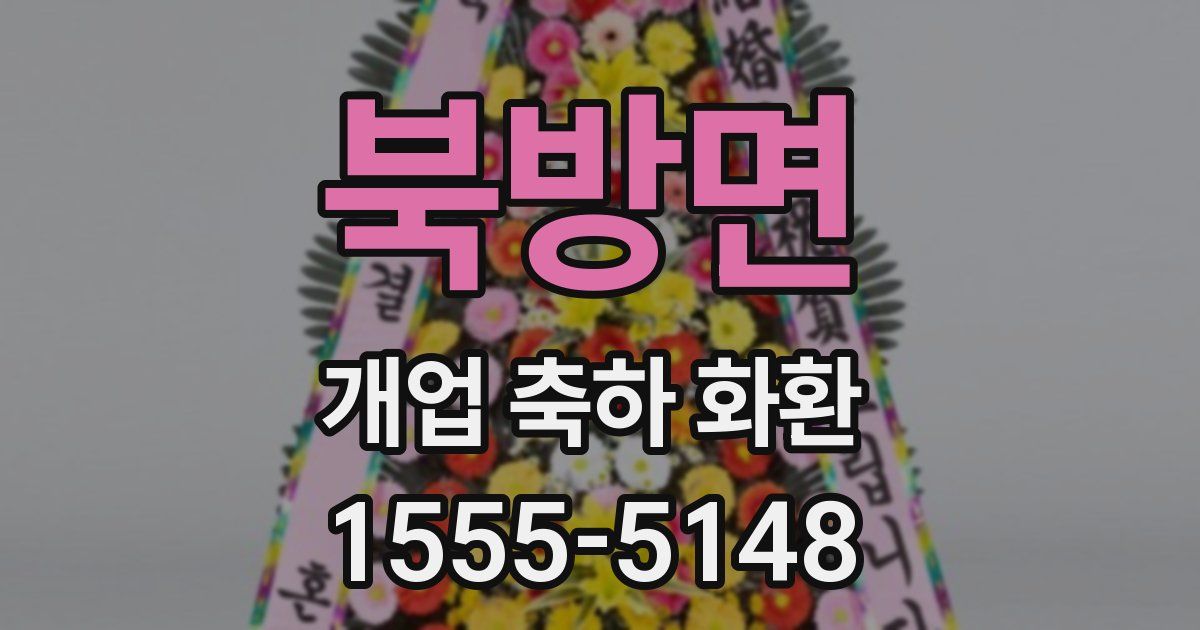 북방면 개업 축하 화환