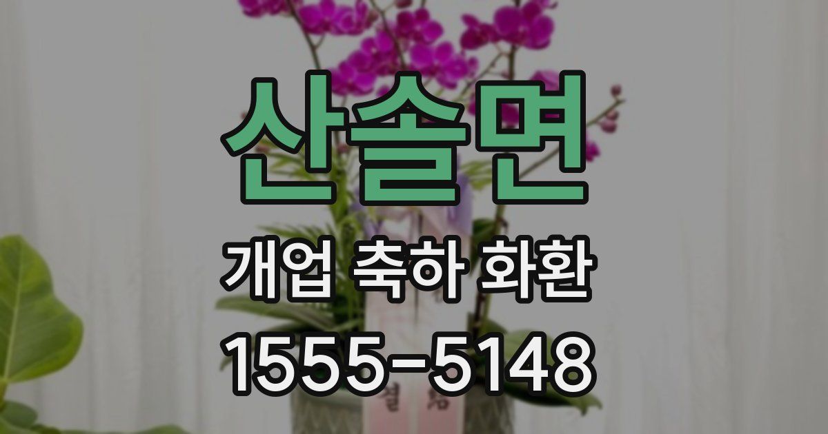 산솔면 개업 축하 화환