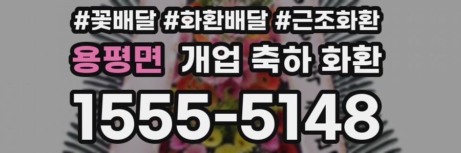 용평면 개업 축하 화환