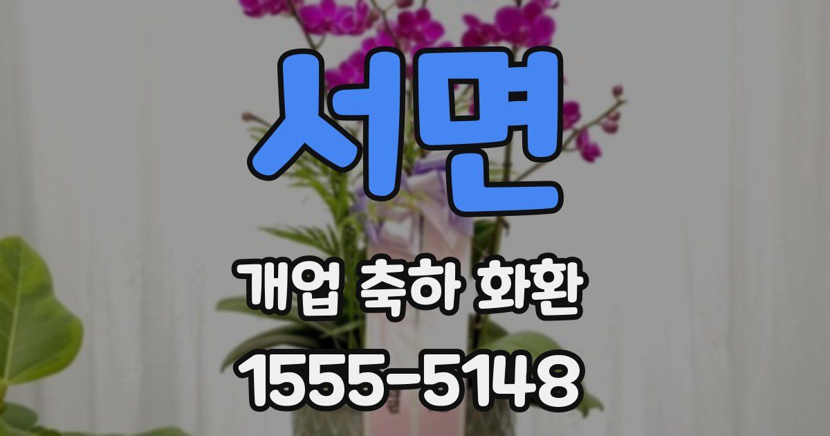 서면 개업 축하 화환