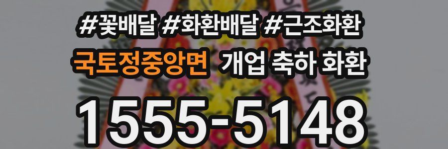 국토정중앙면 개업 축하 화환